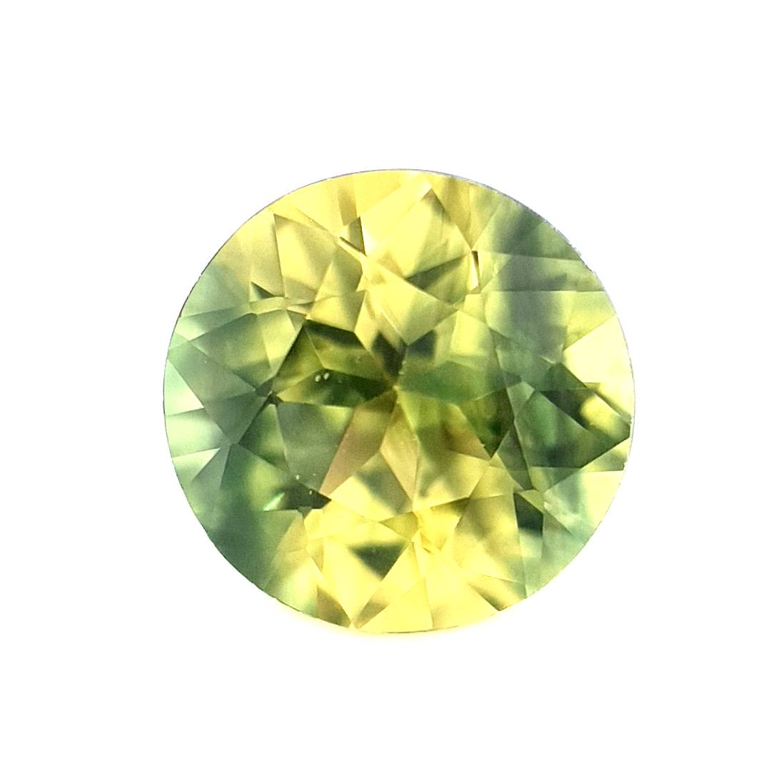 Australian Sapphire, Parti, Yellow, Blue, Green Round