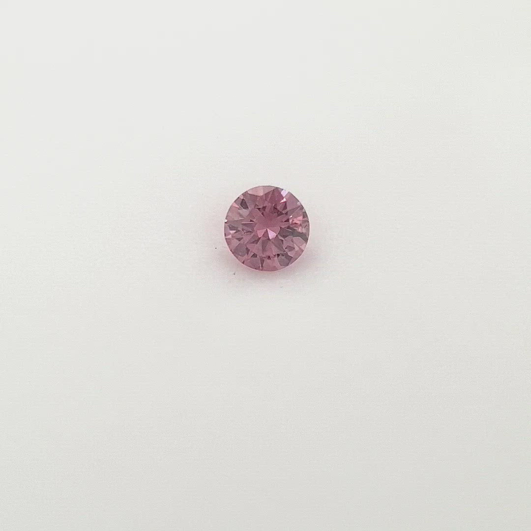 0.037ct Australian Pink Argyle Diamond 4PR SI1 - Round