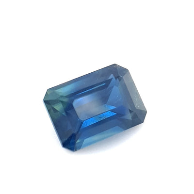 0.69ct Australian Sapphire, Parti, Yellow, Blue - Emerald Cut