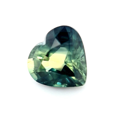 1.11ct Australian Sapphire, Parti Blue, Yellow, Green, Teal - Heart