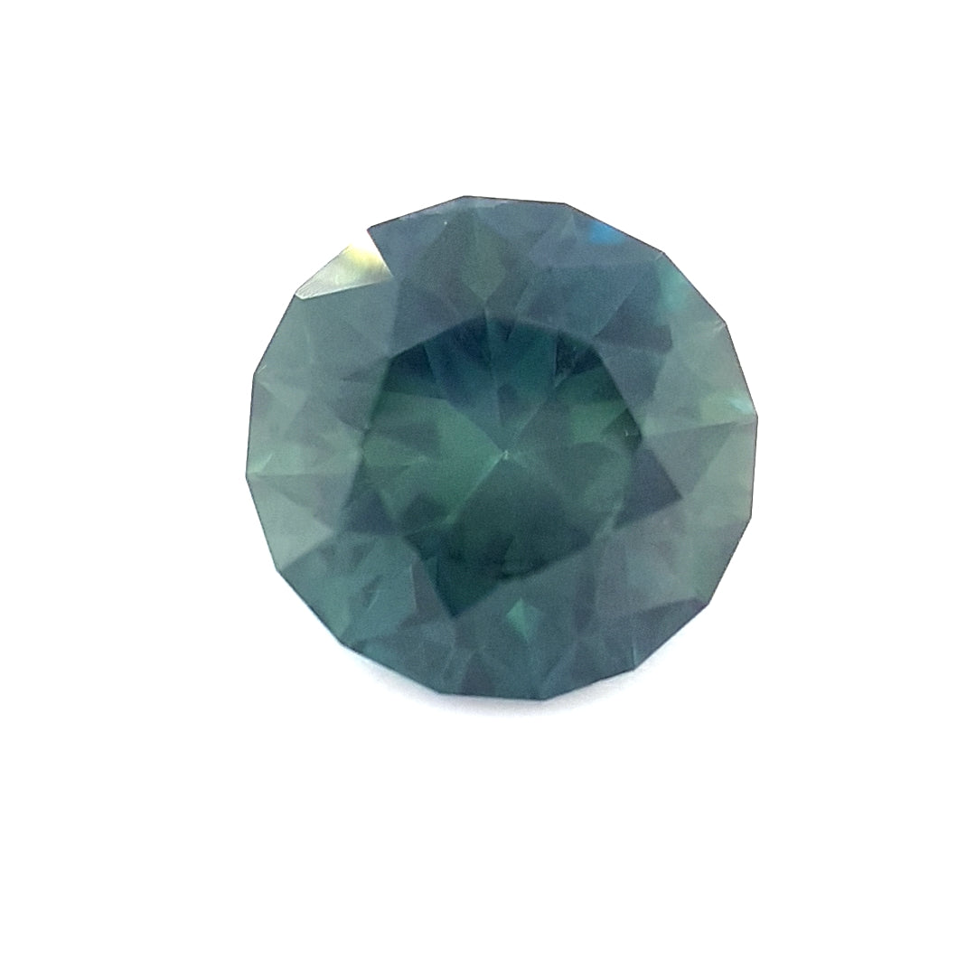 1.64ct Nigerian Sapphire, Blue, Teal, Green - Round