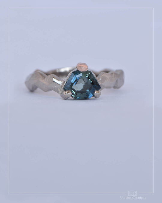 Sigrid Solitaire - Australian Blue Sapphire - Shield