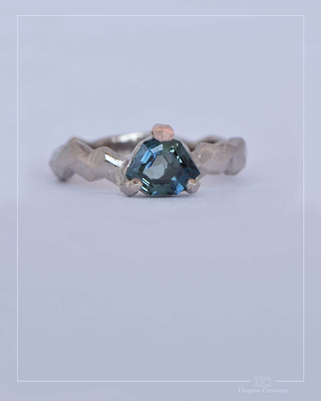 Sigrid Solitaire - Australian Blue Sapphire - Shield