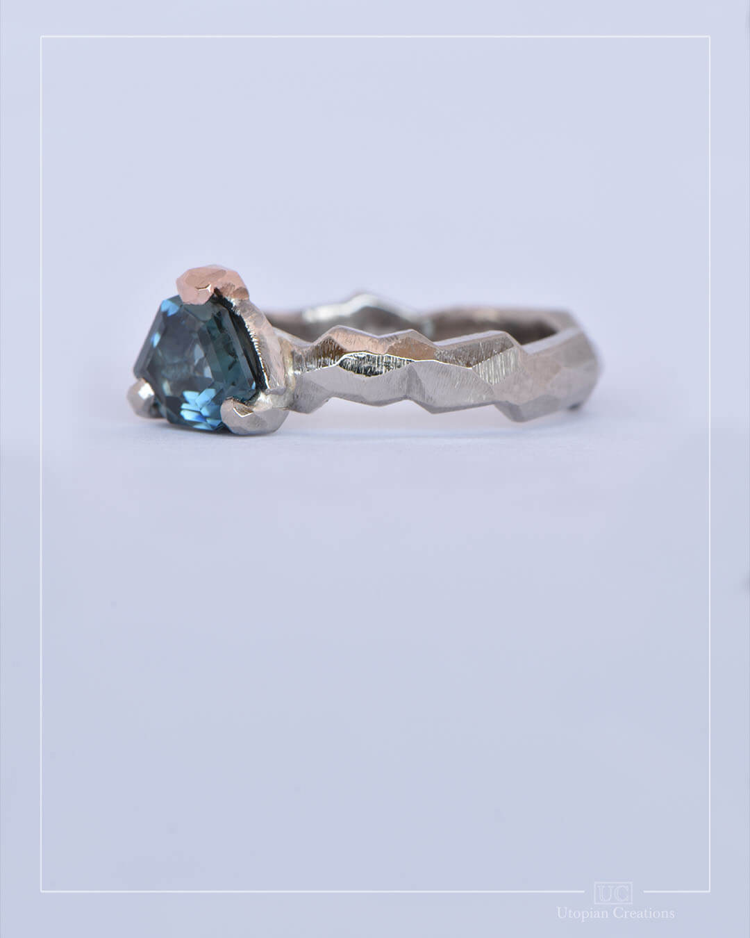 Sigrid Solitaire - Australian Blue Sapphire - Shield