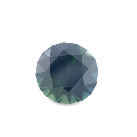 1.61ct Australian Sapphire, Deep Teal, Blue, Green Parti - Round