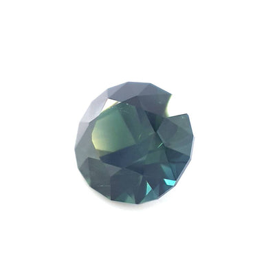 1.61ct Australian Sapphire, Deep Teal, Blue, Green Parti - Round