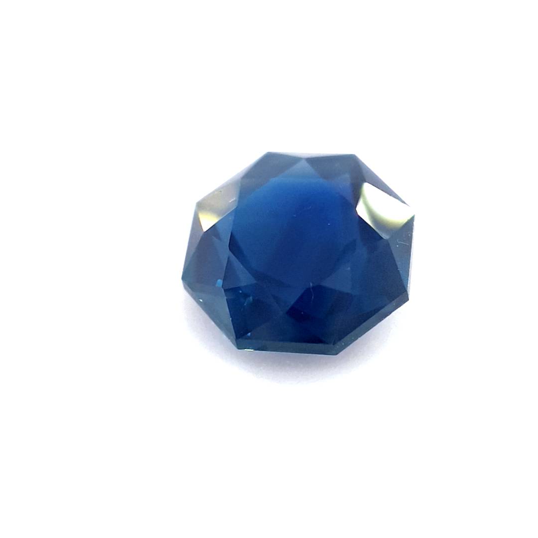 1.33ct Australian Sapphire, Teal, Blue - Octagon Cut