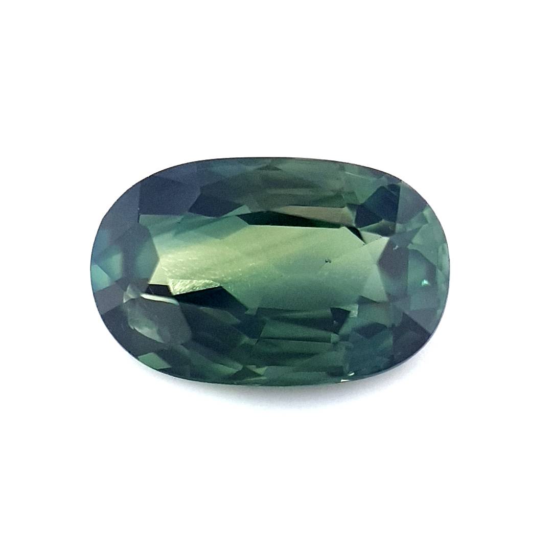 1.32ct Australian Sapphire, Parti, Blue, Yellow, Teal - Oval
