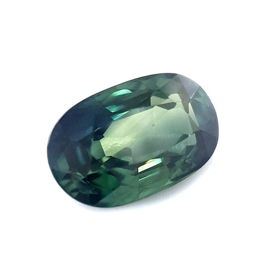 1.32ct Australian Sapphire, Parti, Blue, Yellow, Teal - Oval