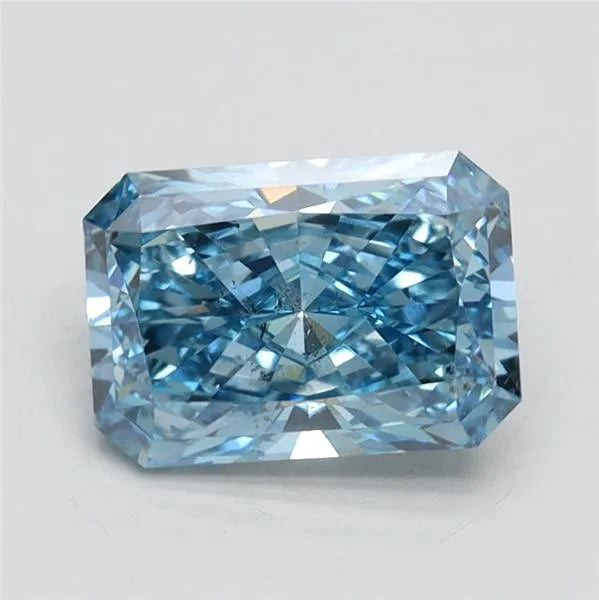 1.50ct Radiant Lab Grown Diamond (Colour Fancy Vivid Blue, Clarity SI1, IGI Certified)