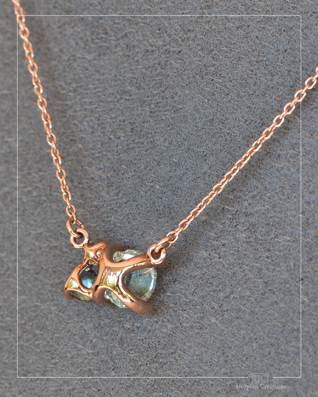 Acacia - Cluster Necklace - Aquamarine, Sapphire, Diamond