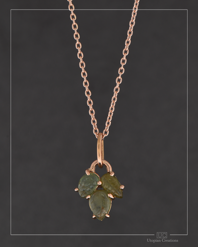 Arber Necklace - 18k Red Gold, Australian Sapphire