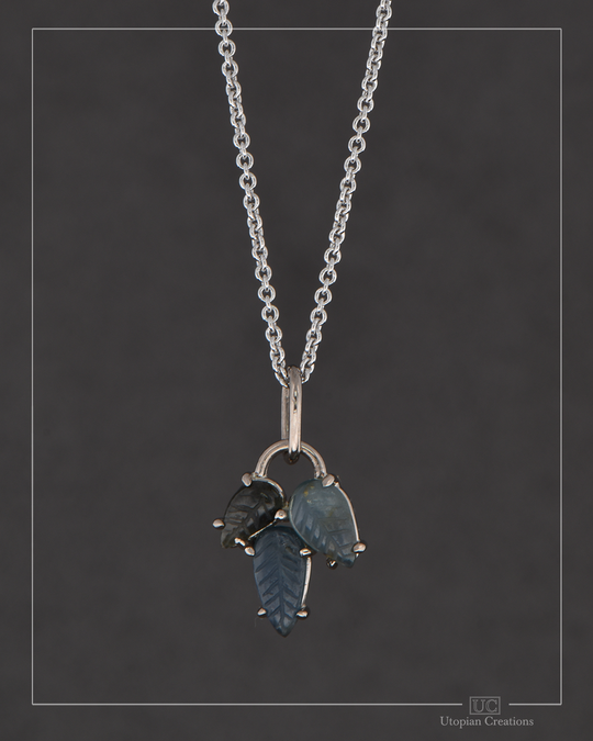 Arber Necklace - 18k White Gold, Australian Sapphire