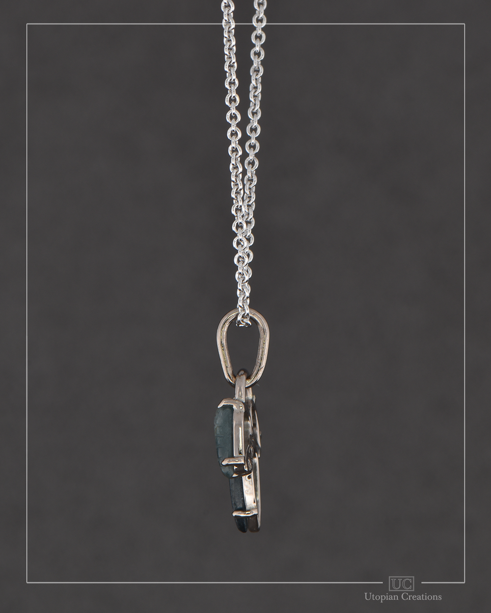 Arber Necklace - 18k White Gold, Australian Sapphire