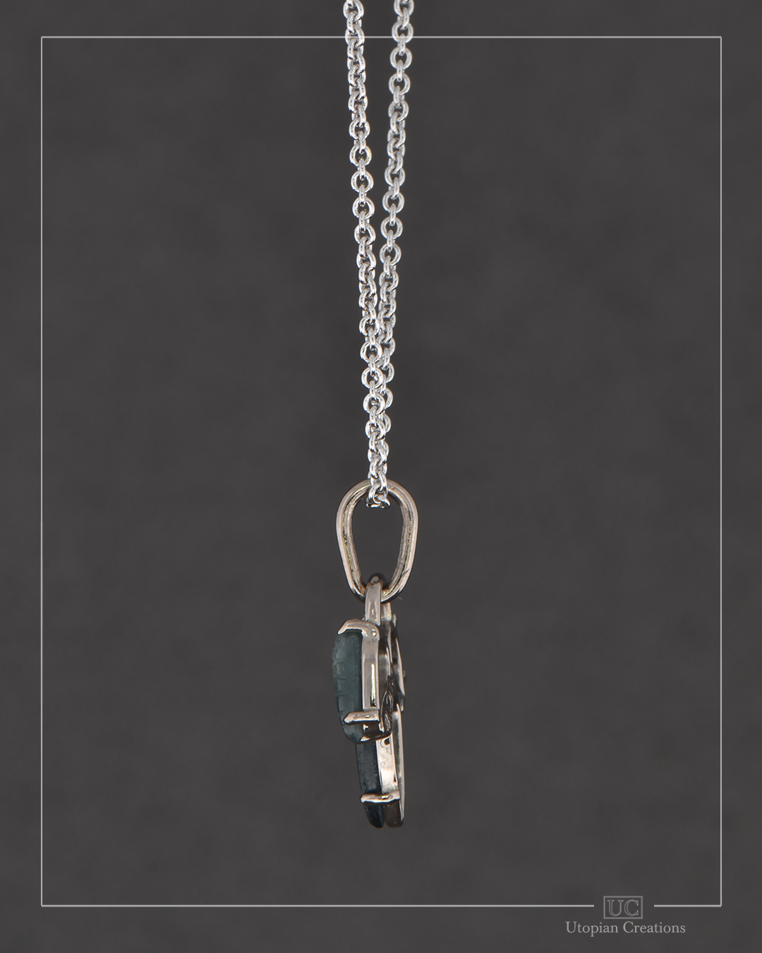 Arber Necklace - 18k White Gold, Australian Sapphire