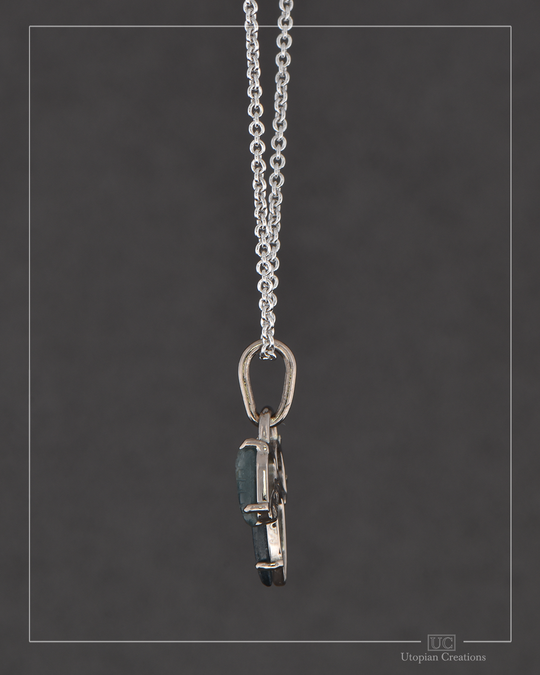 Arber Necklace - 18k White Gold, Australian Sapphire