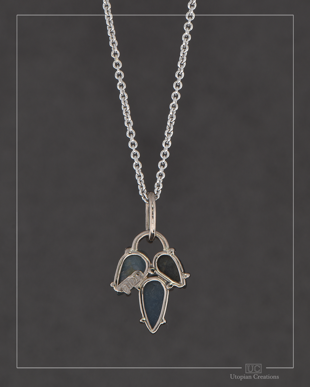 Arber Necklace - 18k White Gold, Australian Sapphire