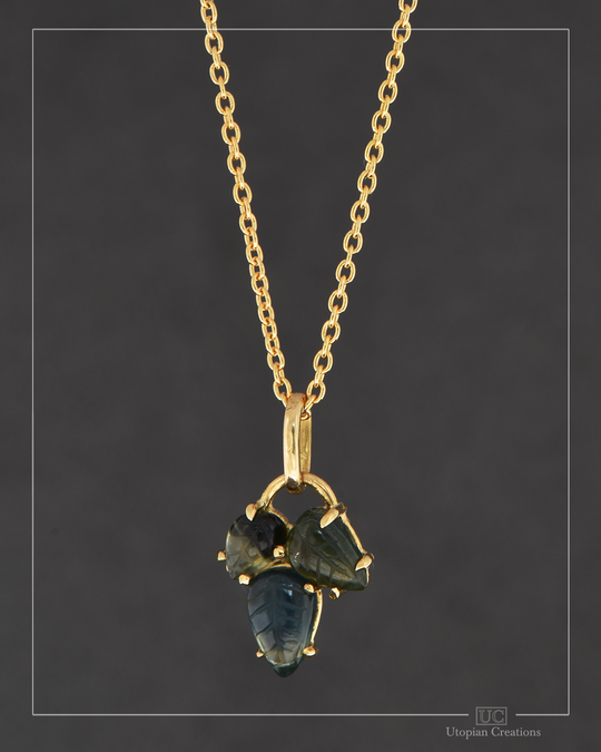 Arber Necklace - 18k Yellow Gold, Australian Sapphire