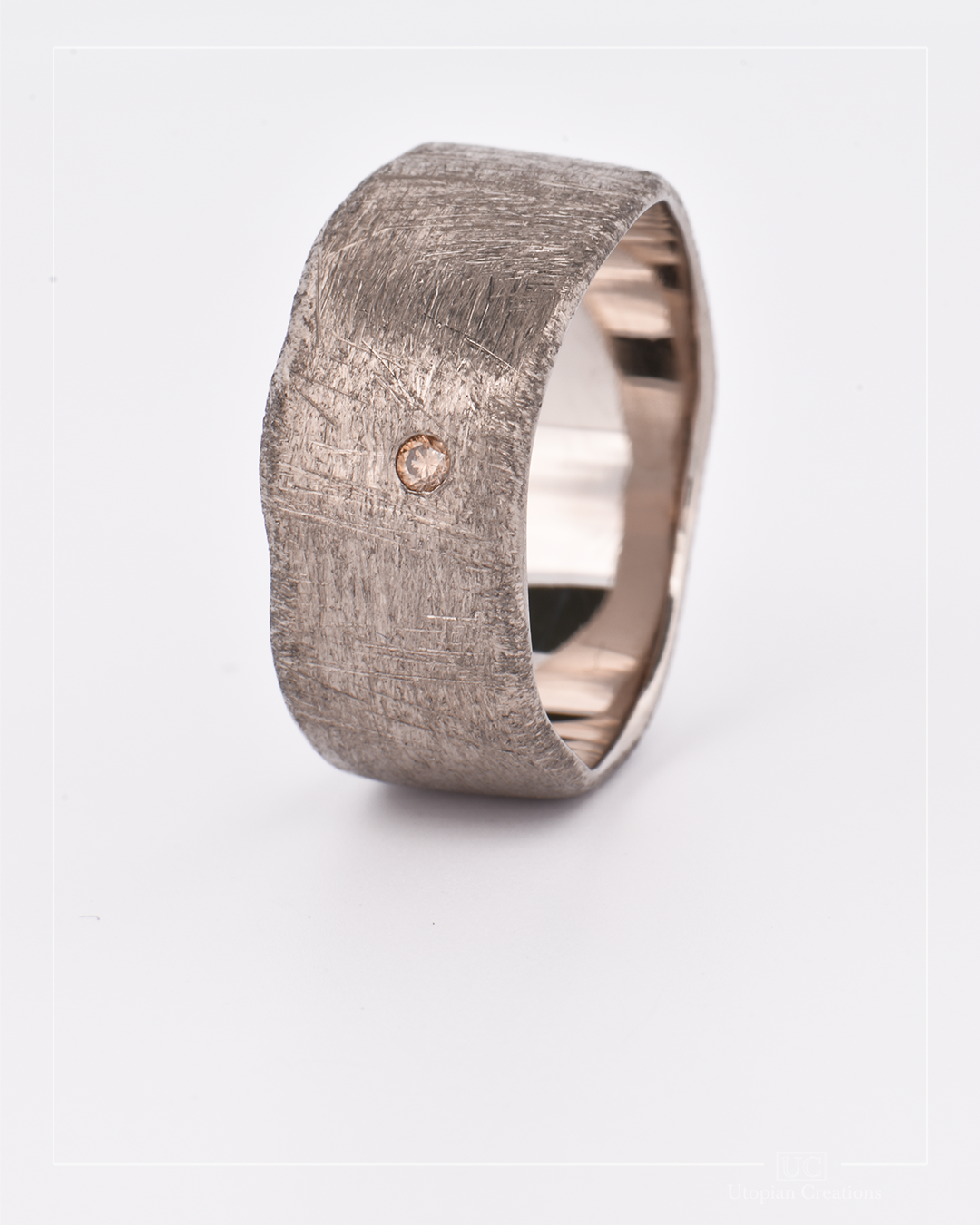 Elemental Ring - Argyle Champagne Diamond, White Gold
