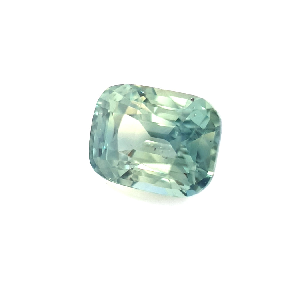 2.09ct Australian Sapphire, Green Teal - Cushion