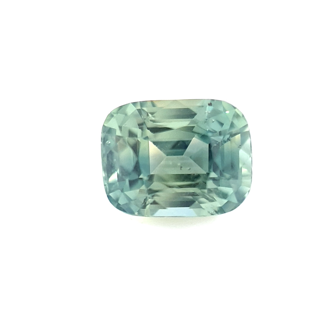2.09ct Australian Sapphire, Green Teal - Cushion