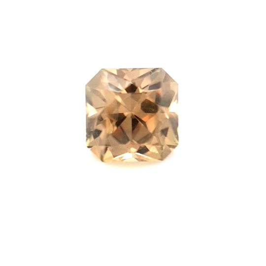 1.24ct Australian Sapphire, Apricot colour change to Yellow - Square Emerald/Brilliant Cut