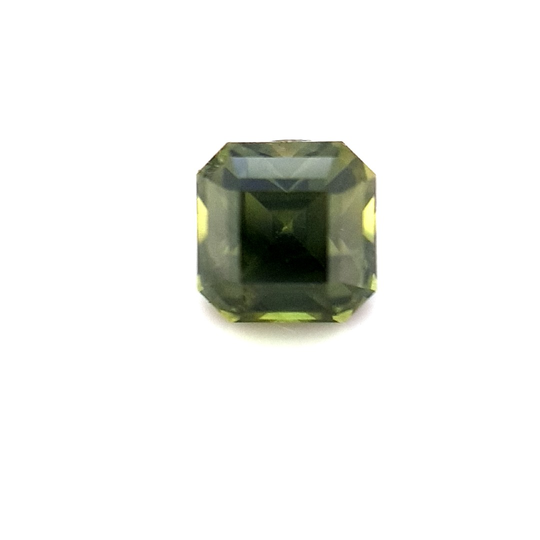 1.25ct Australian Sapphire, Green  - Square emerald cut
