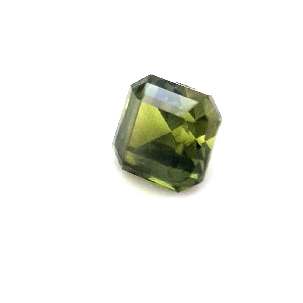 1.25ct Australian Sapphire, Green  - Square emerald cut