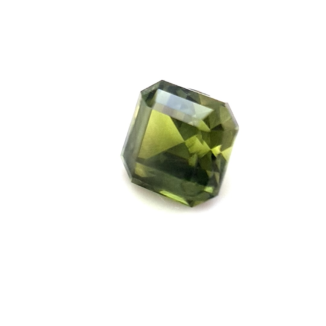 1.25ct Australian Sapphire, Green  - Square emerald cut