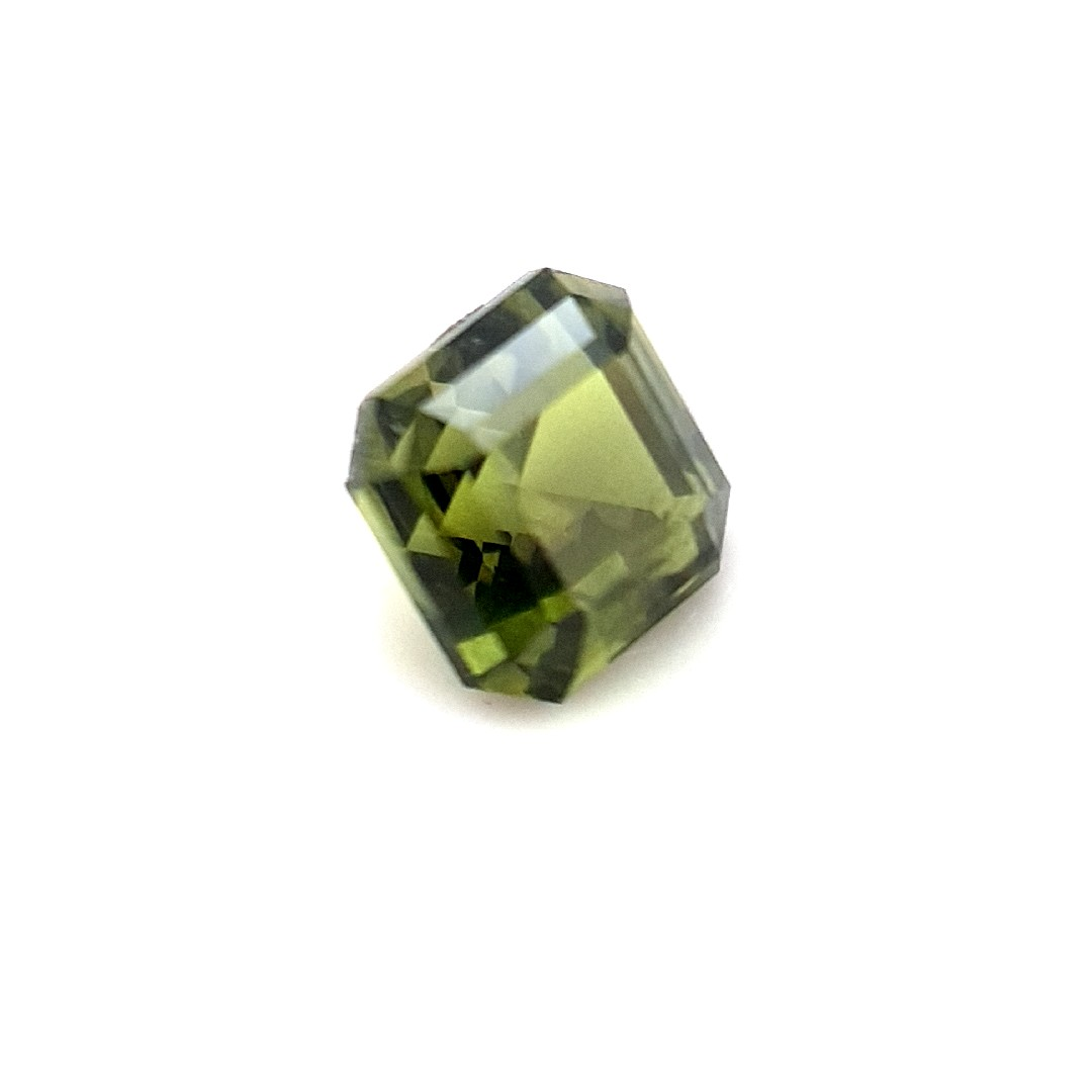 1.25ct Australian Sapphire, Green  - Square emerald cut