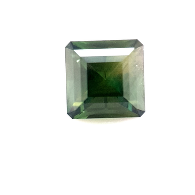 1.63ct Australian Sapphire, Green  - Square emerald cut