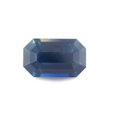 2.08ct Australian Sapphire, Parti, Blue, Yellow - Emerald Cut