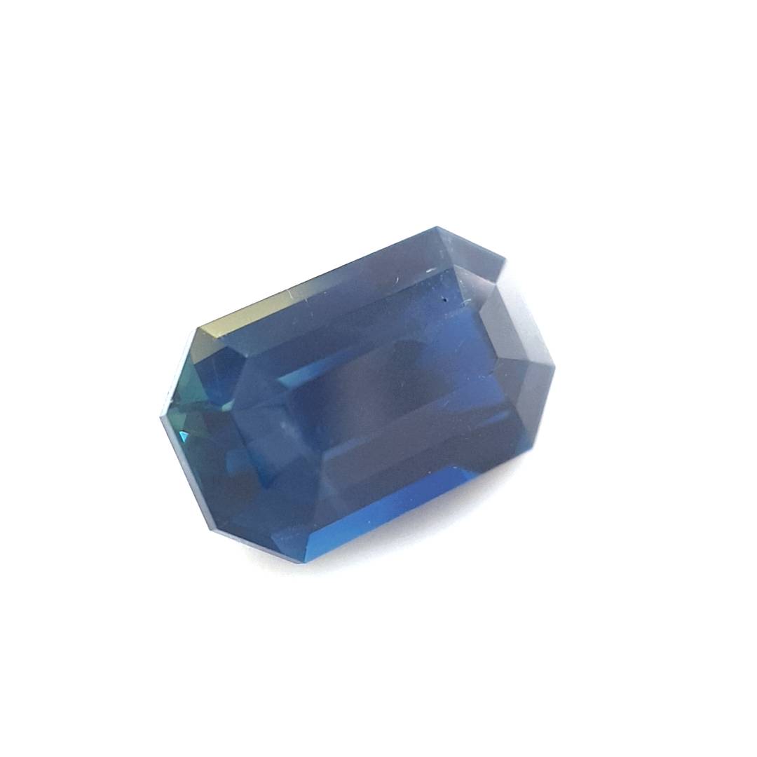 2.08ct Australian Sapphire, Parti, Blue, Yellow - Emerald Cut