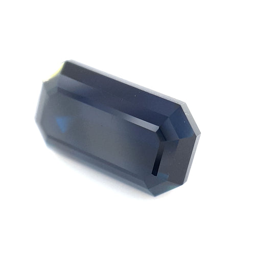 3.35ct Australian Sapphire, Black, Blue - Emerald Cut