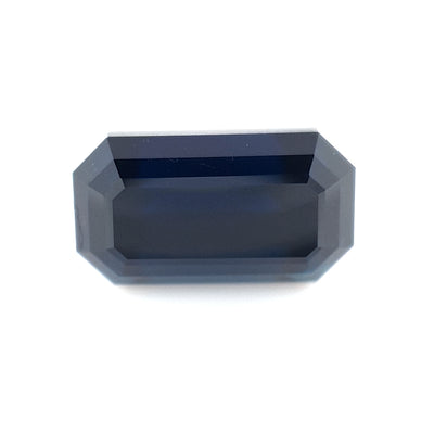 3.35ct Australian Sapphire, Black, Blue - Emerald Cut