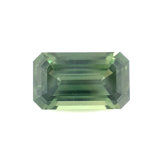 3.42ct Australian Sapphire, Green - Emerald Cut
