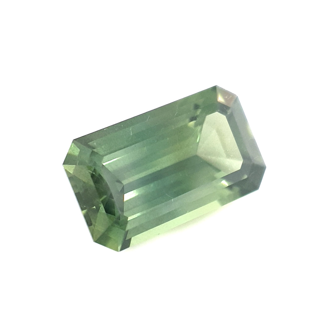 3.42ct Australian Sapphire, Green - Emerald Cut
