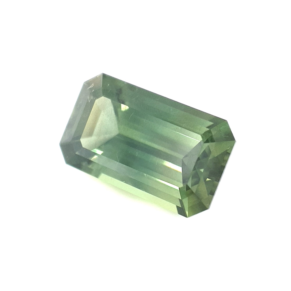 3.42ct Australian Sapphire, Green - Emerald Cut