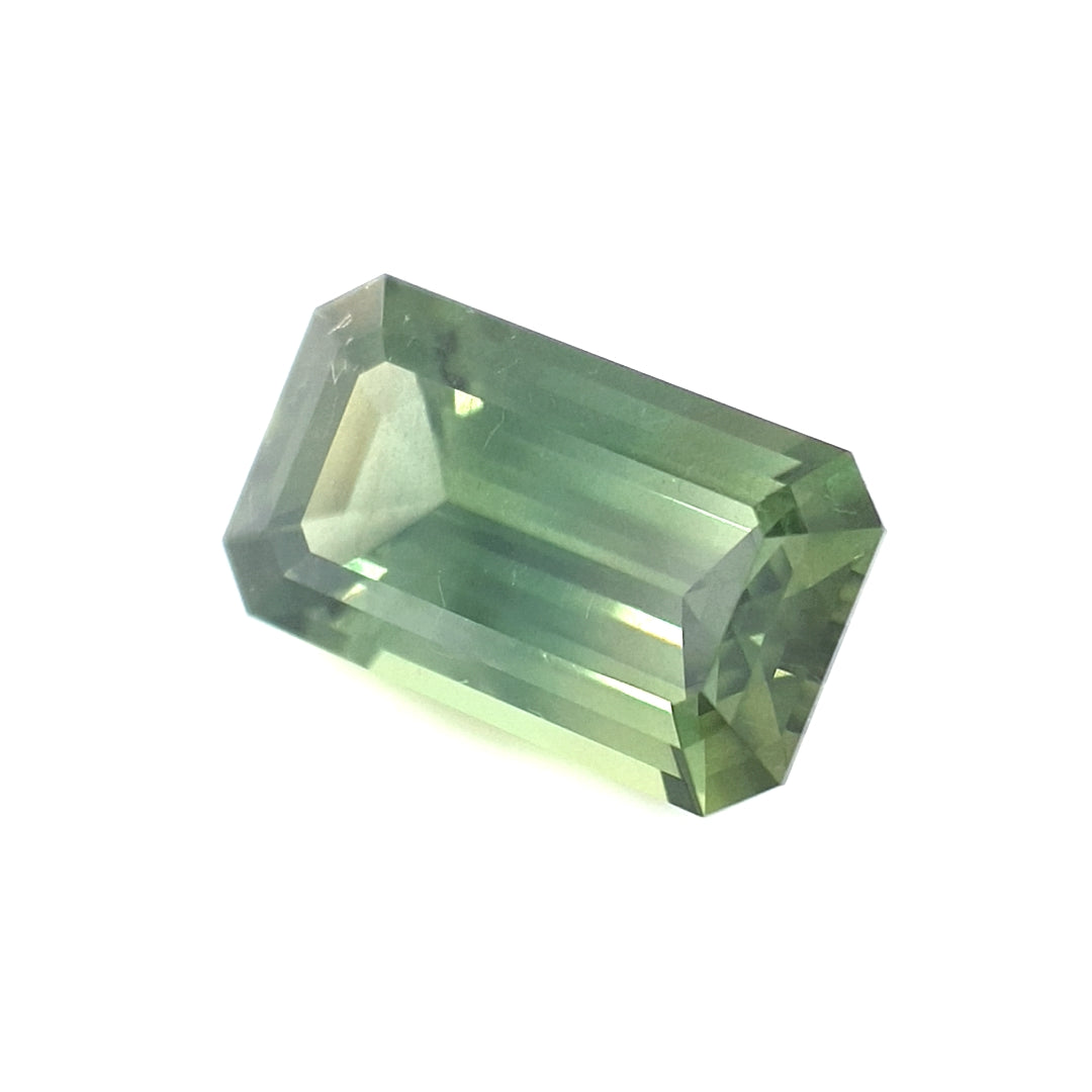 3.42ct Australian Sapphire, Green - Emerald Cut