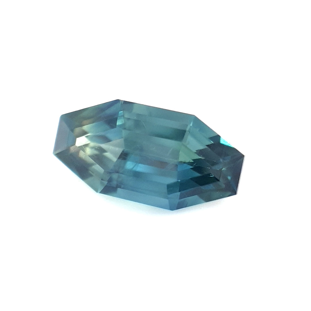 1.28ct Australian Sapphire, Blue, Teal - Octagon