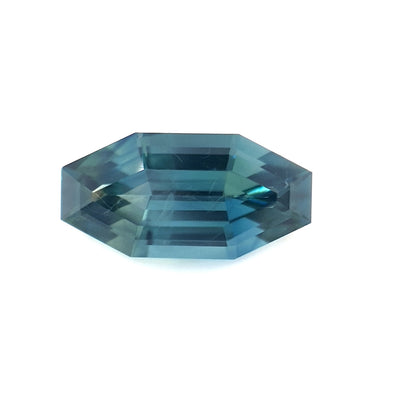1.28ct Australian Sapphire, Blue, Teal - Octagon