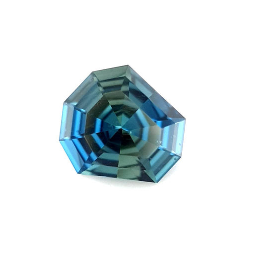 1.28ct Australian Sapphire, Blue, Teal - Fancy Cut