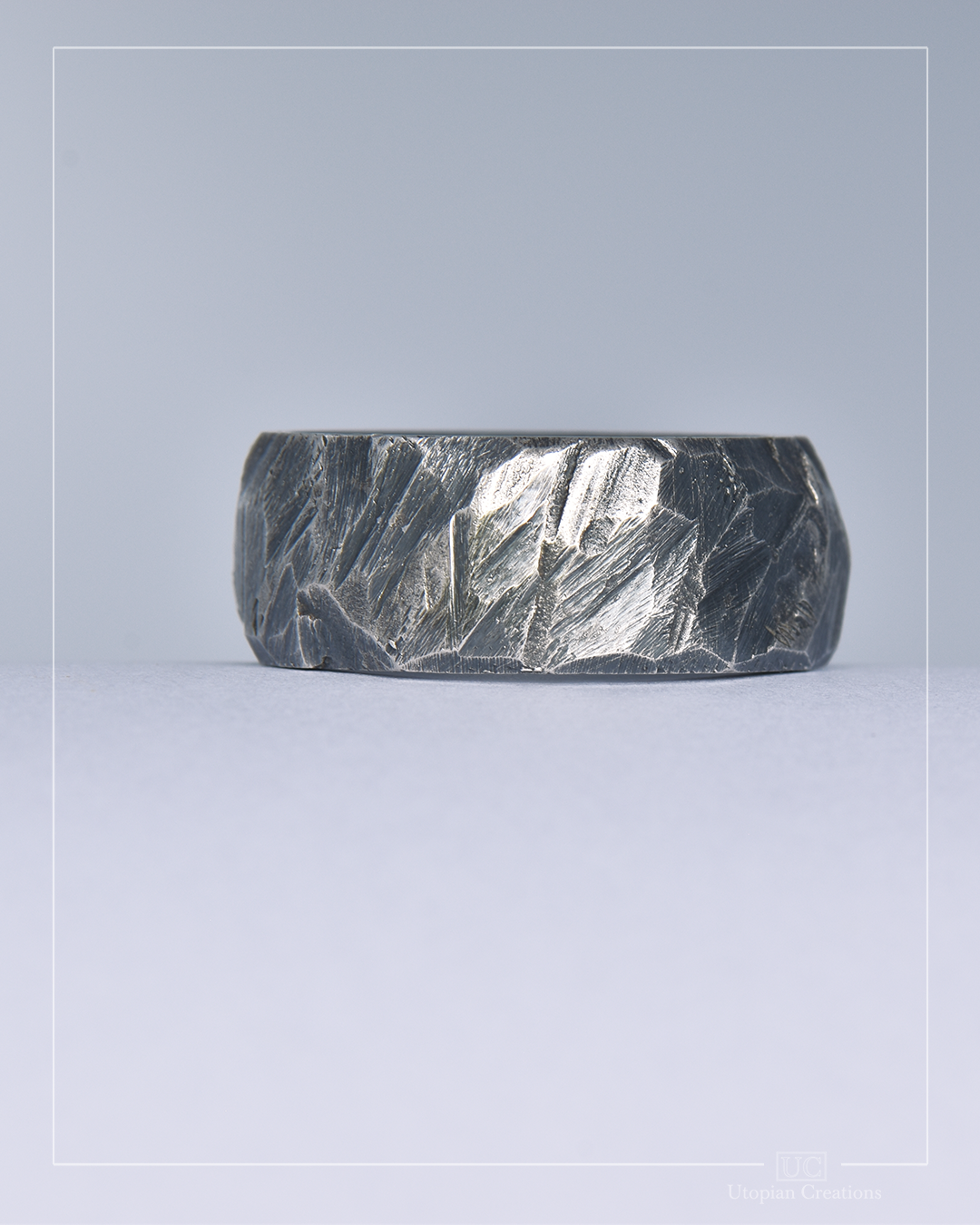 Brutal Beauty Hex - Green Australian Sapphire &amp; Silver