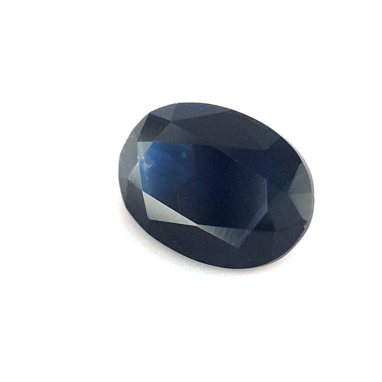 0.86ct Australian Sapphire, Blue, Black - Oval