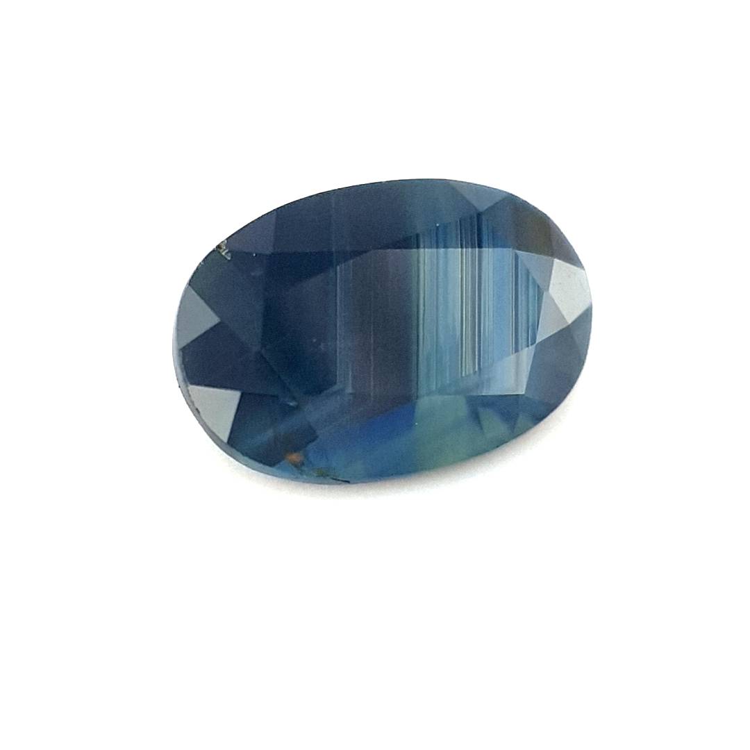 0.99ct Australian Sapphire, Blue, Black, Teal - Oval