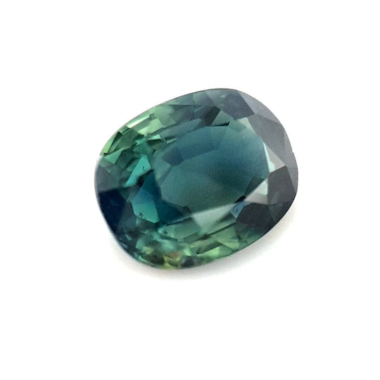 1.06ct Australian Sapphire, Parti, Blue, Teal, Yellow, Green - Oval