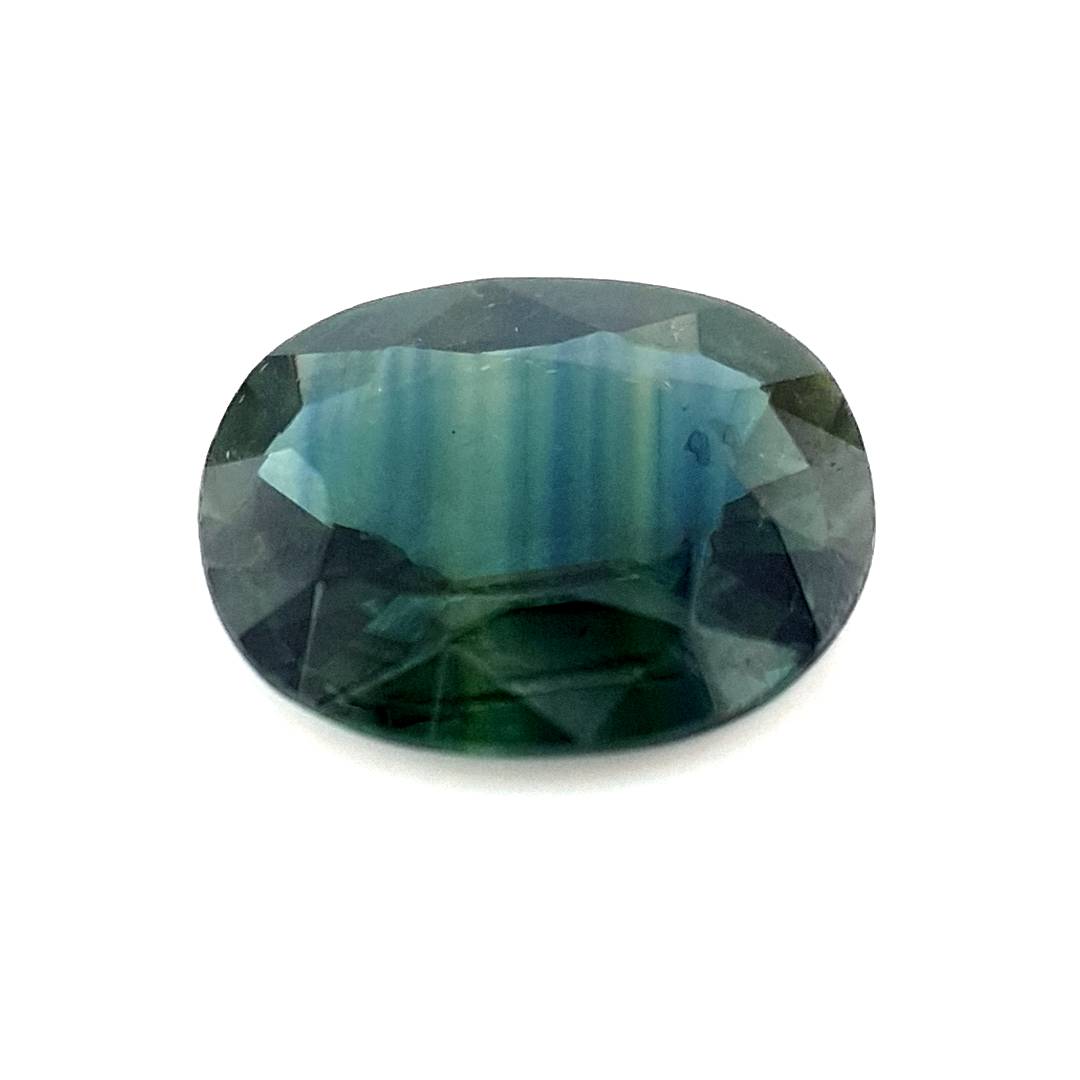 1.09ct Australian Sapphire, Parti, Green, Blue, Teal - Oval