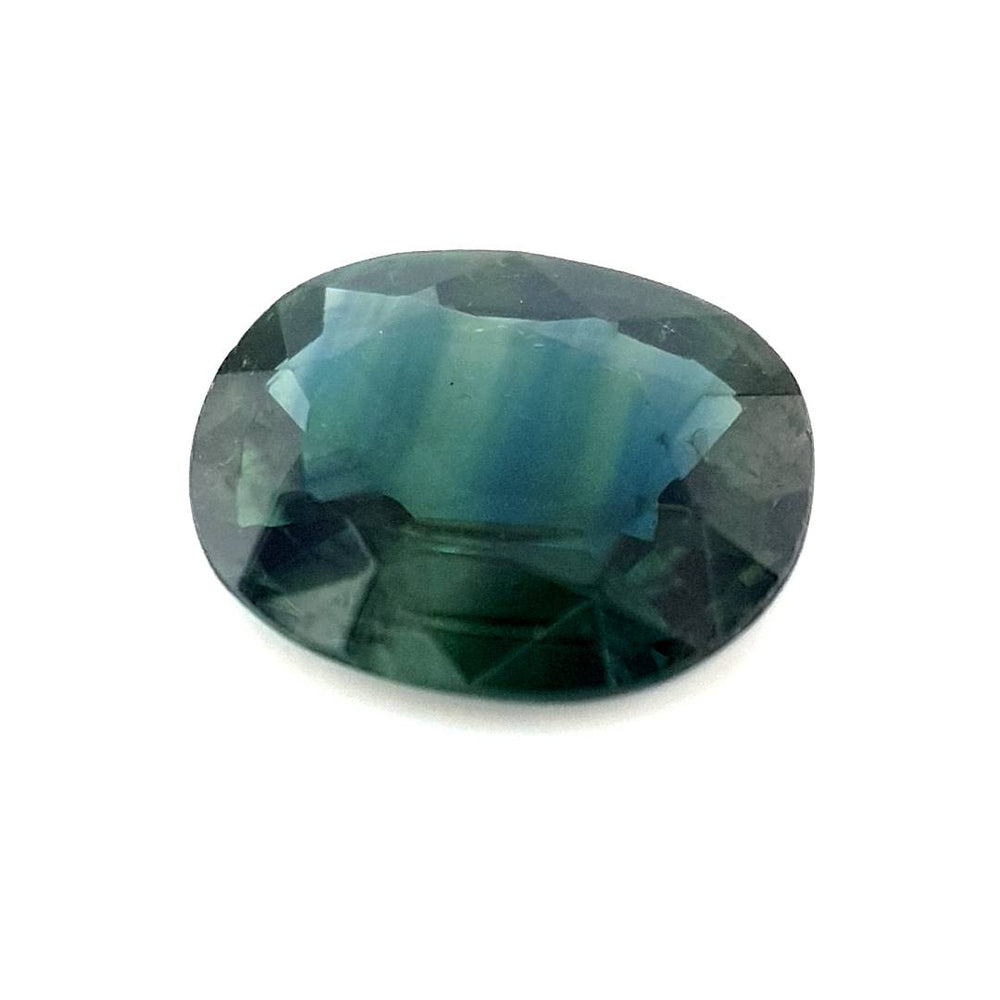 1.09ct Australian Sapphire, Parti, Green, Blue, Teal - Oval