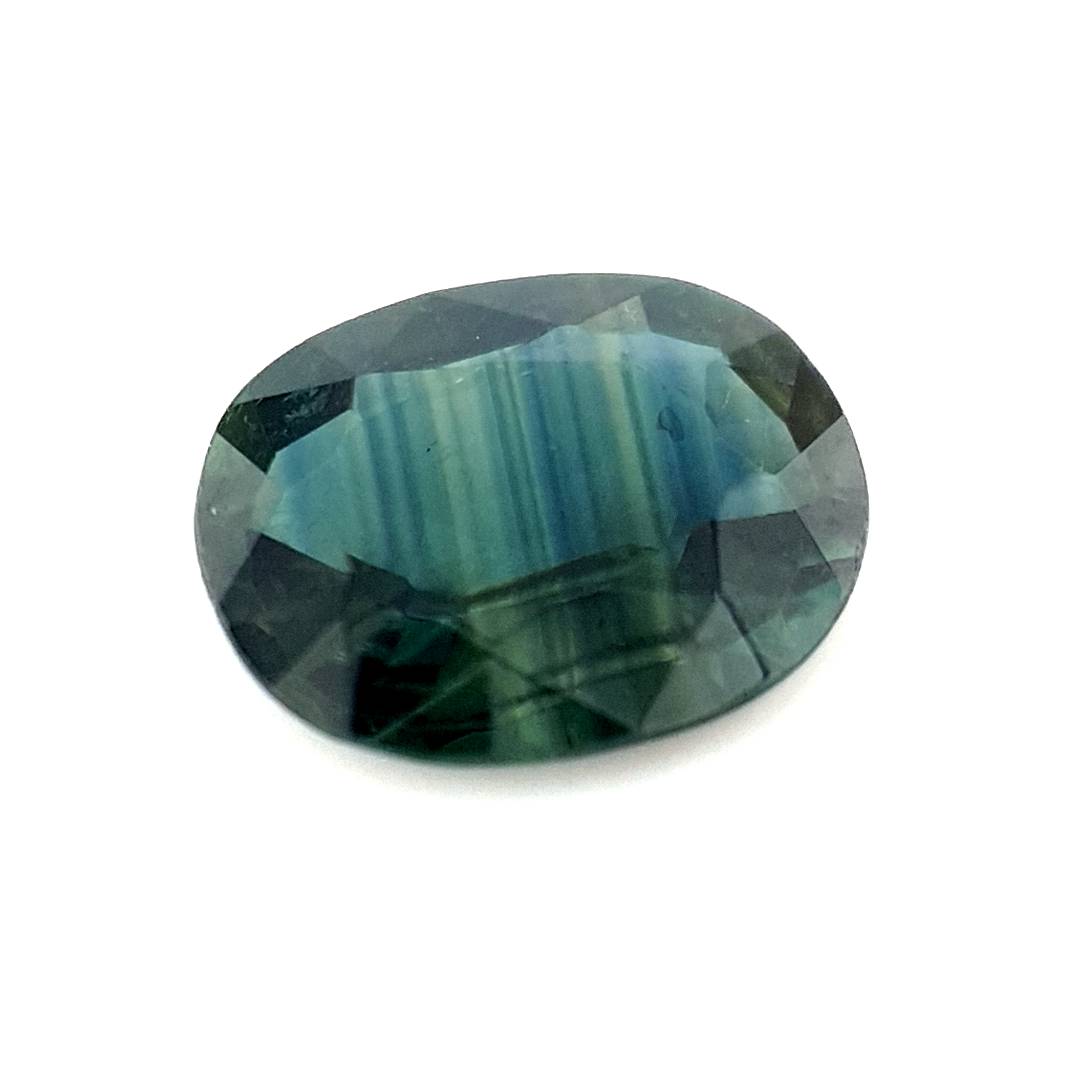 1.09ct Australian Sapphire, Parti, Green, Blue, Teal - Oval