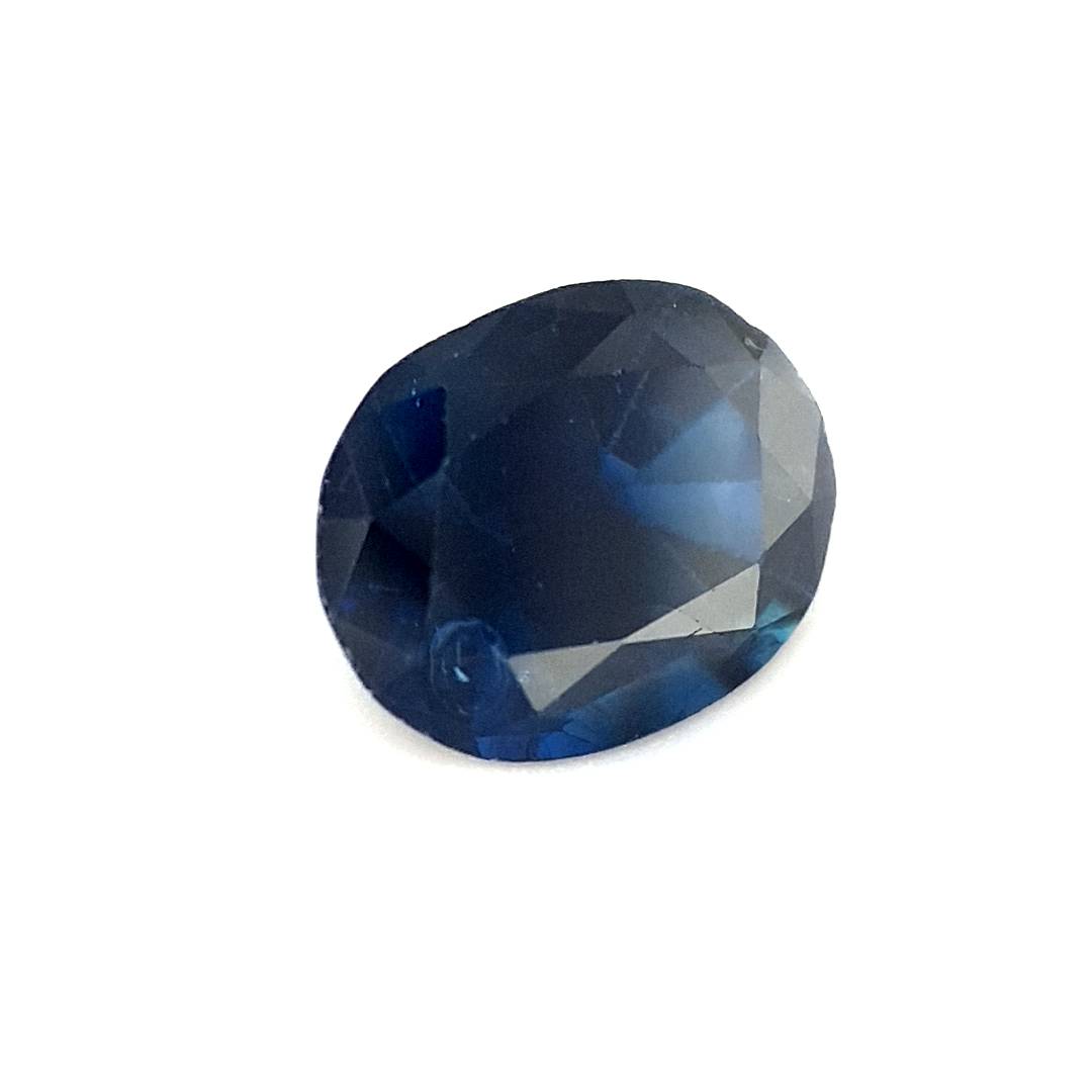 1.12ct Australian Sapphire, Blue, Black - Oval